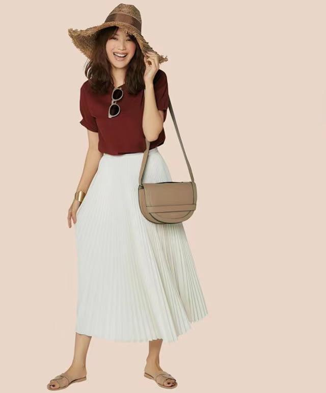 女生裙装穿搭，女生裙装穿搭图（4条半裙、15套穿搭）