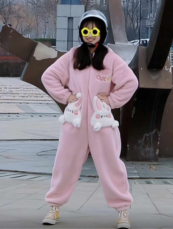 学校美女（美女大学生穿睡衣在校内热舞）