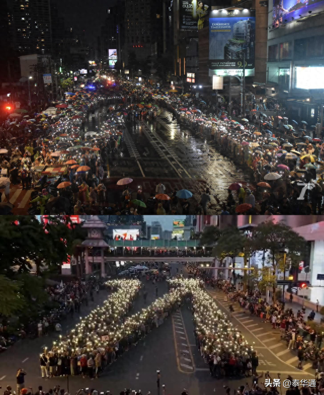抗议持续！泰国四面佛反上议院“黑衣游行”再起！
