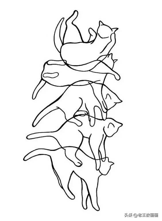 怎么画小女孩简单又漂亮，可爱的女孩怎么画（50个画猫咪的简笔画）