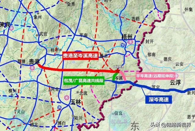 广西交通项目最新规划图，广西新建多条高速路