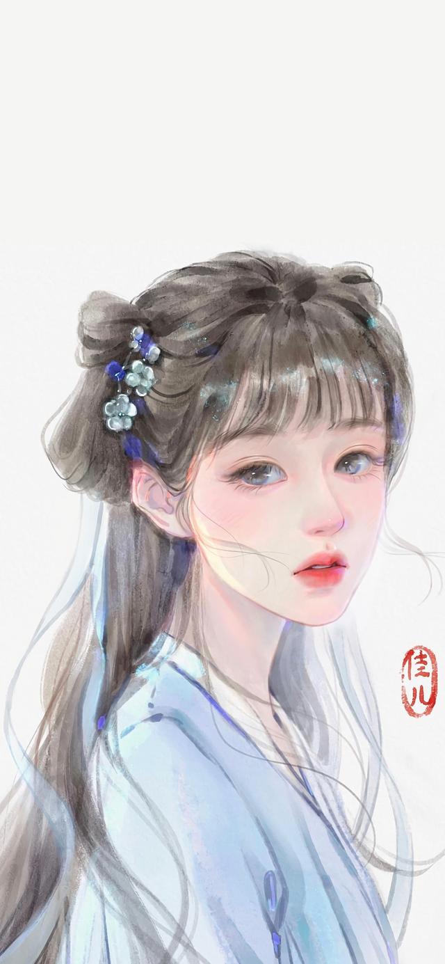 古风美女手绘插画，古风美女手绘插画图片（若有诗书藏于心）