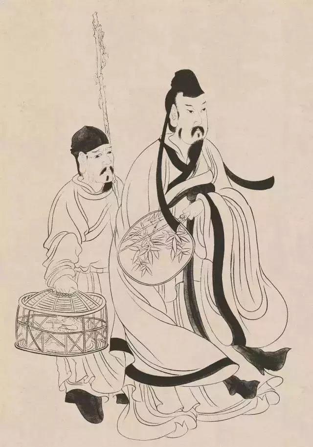 中国古代人物画，中国名画人物作品（中国古代人物白描画120幅欣赏）