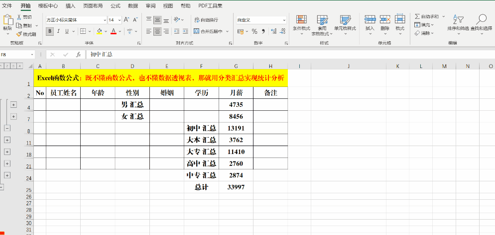 分类汇总怎么操作步骤，分类汇总怎么操作（那就用分类汇总实现统计分析）
