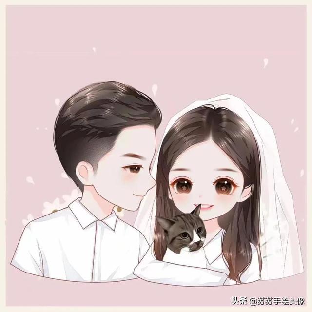 情侣头像 只期待后来的你能快乐.，情侣头像二人专用微信（甜蜜幸福的卡通情侣头像）