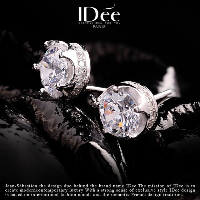 银耳钉的鉴别方法介绍，怎么分辨是不是银耳钉（越是经典——法国IDee闪钻银耳钉情侣款配饰）