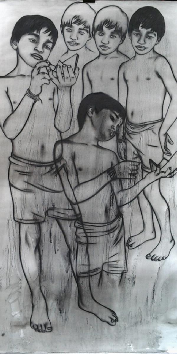 如何画大海里的轮船，如何画大海里的轮船简笔画（儿童节漫画作品）