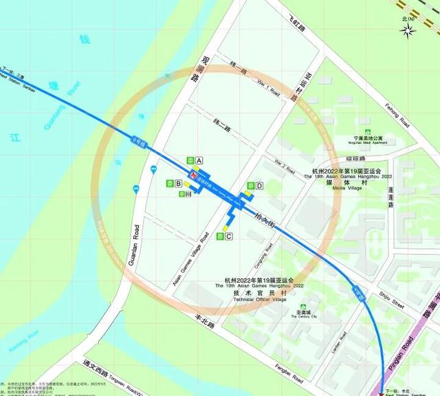 杭州地铁3号线详细站点，杭州地铁3号线后通段最新线路图（杭州地铁文三路站、丰北站、亚运村站相关信息提前了解）