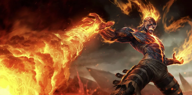 lol火男皮肤特效最好，LPL中单火男时隔2506天登场