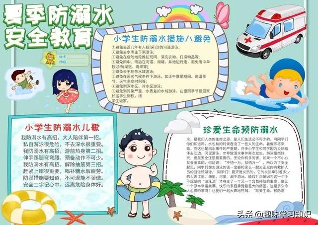 画一张最简单的防溺水手抄报，简单防溺水手抄报怎么画（防溺水安全教育小报大全）