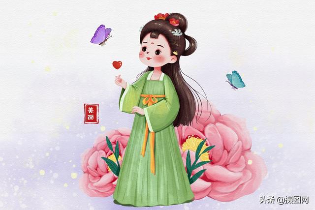 动漫人物手绘古风，古风手绘插画动漫女生头像微信（手绘插画，古风少女）