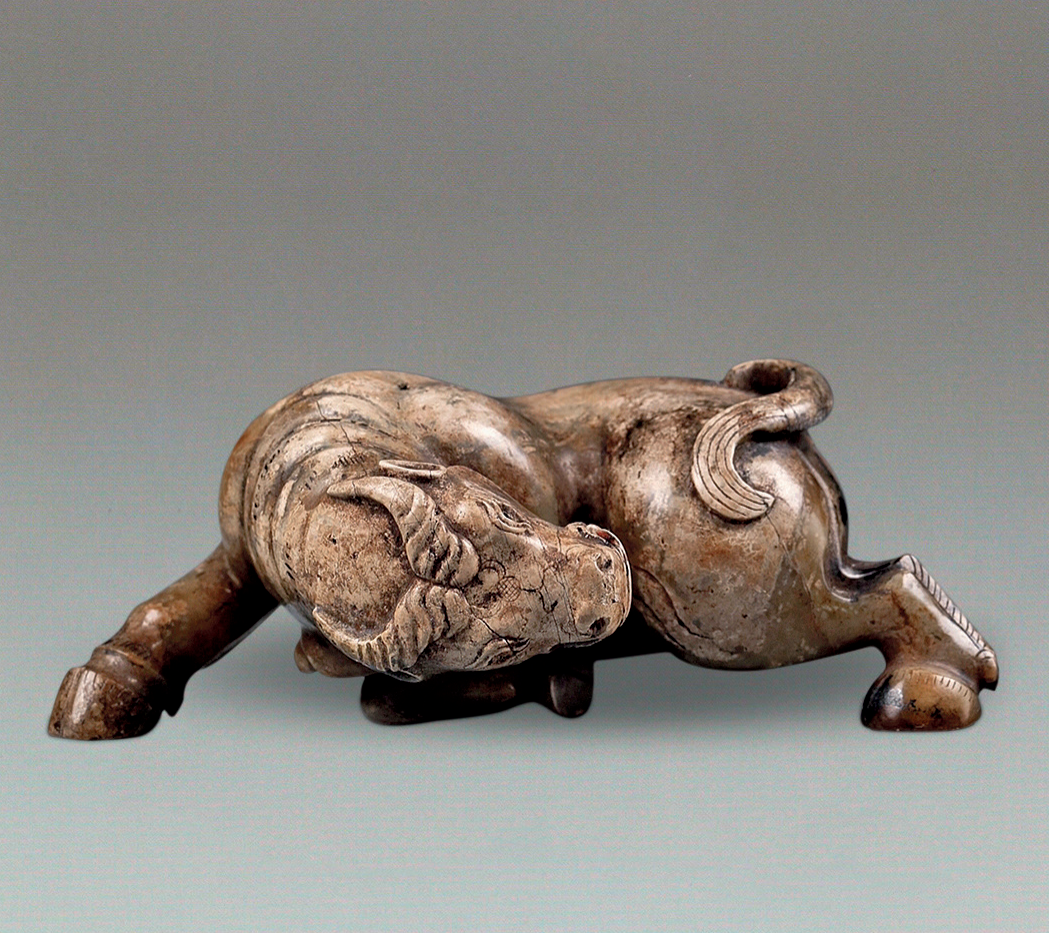 汉代古玉圆雕动物图片