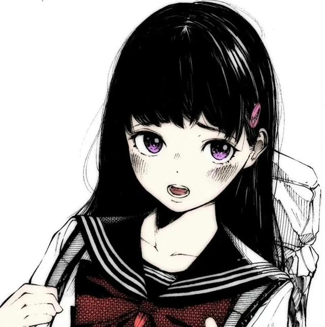 日系卡通头像    ☆﹎尐の可爱微信，日系卡通头像    ☆﹎尐の可爱（动漫女头︱日系漫画风黑白动漫女生头像）