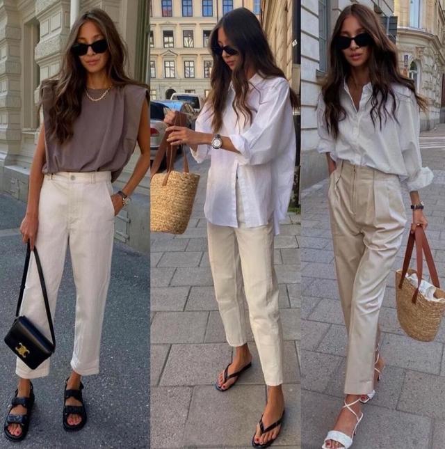白色休闲裤配什么上衣比较好,白色休闲裤配什么上衣比较好看(学会这些