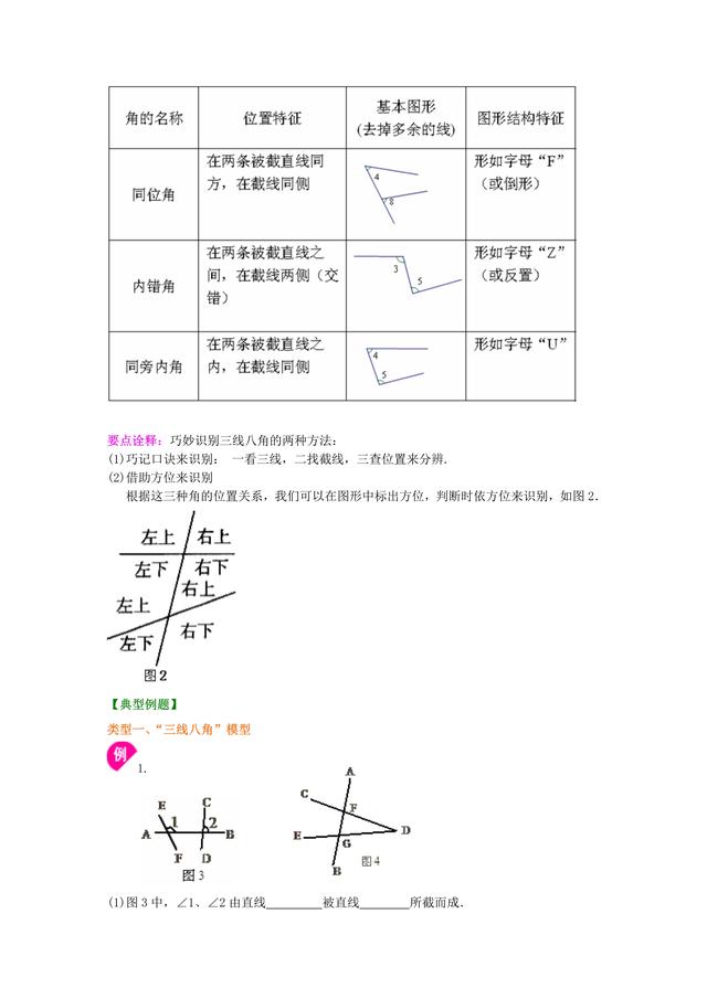 什么叫同位角，什么叫同位角相等（七年级数学下册《同位角、内错角、同旁内角》知识讲解）