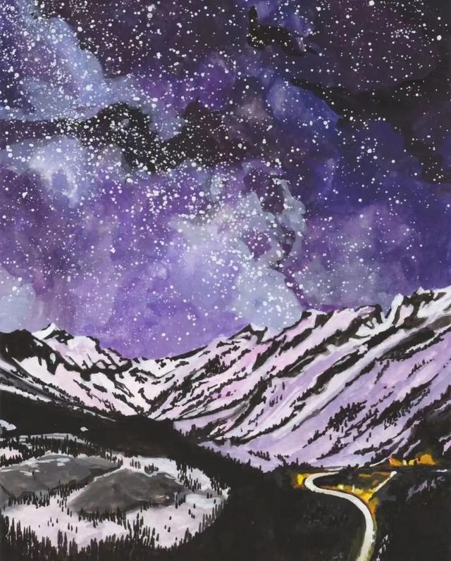 水粉风景写生步骤图，水粉风景画初学者（Akouri）