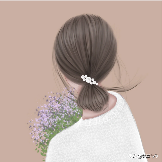 侧脸图片女生唯美，侧脸女生头像唯美微信（超美超温柔的手绘女生背影头像手绘女生背影头像）