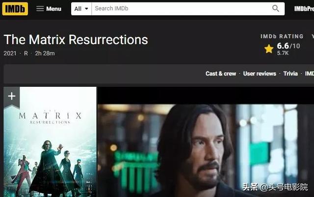 《黑客帝国4》口碑出炉!喜欢的打满分神作,批评者嘲笑是翻拍