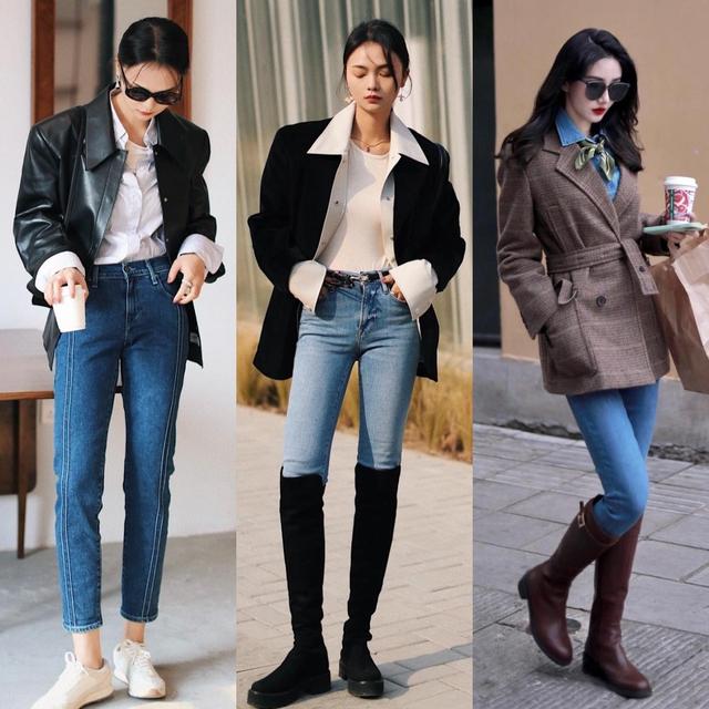 牛仔裤搭配什么样的上衣，牛仔裤搭配什么样的上衣冬天男（但要选对了上衣、配色才更时髦洋气）