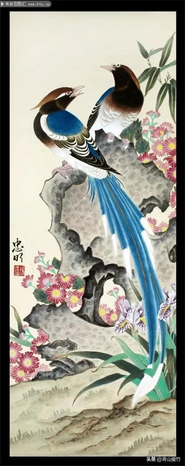 花鸟画作品欣赏，立体横幅小写意花鸟画100幅（精品花鸟画30幅，欣赏）