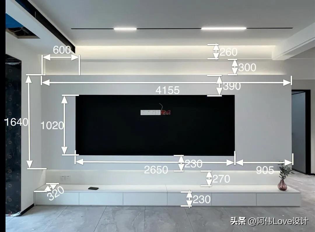 电视机尺寸规格表大全，电视尺寸都有哪些规格（20款电视墙尺寸）