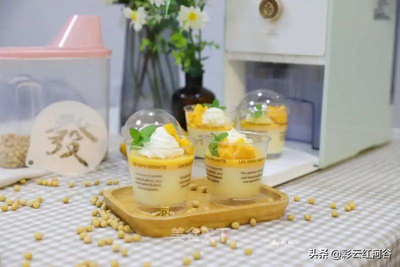 奶油布丁的制作方法优质，怎么用奶油做布丁（芒果豆乳奶油布丁）