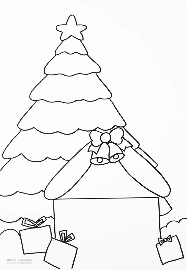 圣诞节儿童画怎样画，儿童圣诞节画画图片简单（圣诞节主题美术课程《美丽的圣诞小屋》）