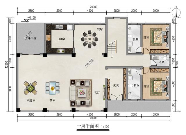 简洁大气实用二层别墅，20×12米二层现代别墅