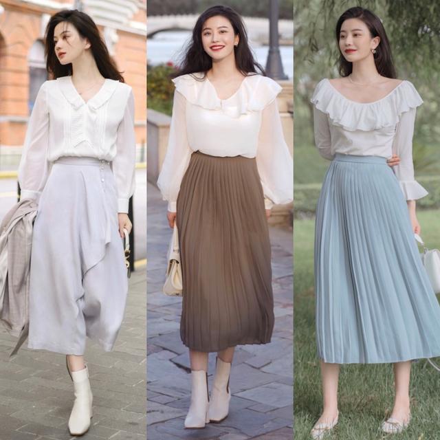 白色半身裙搭配什么上衣好看，白色半身裙搭配什么上衣好看夏（穿半身裙搭配这4件短上衣）