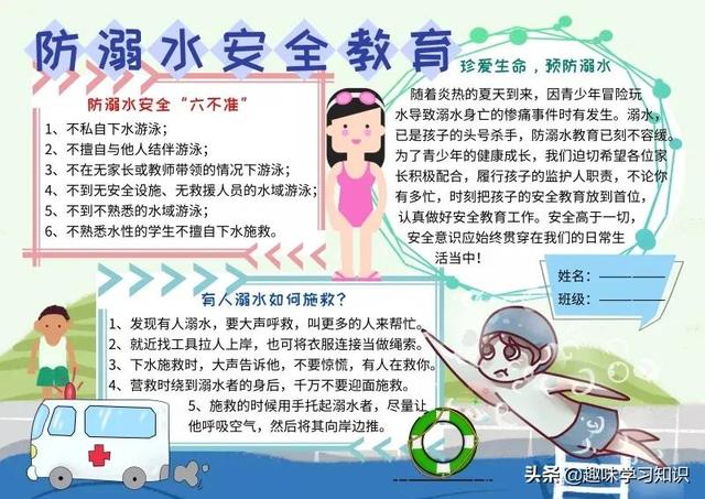画一张最简单的防溺水手抄报，简单防溺水手抄报怎么画（防溺水安全教育小报大全）