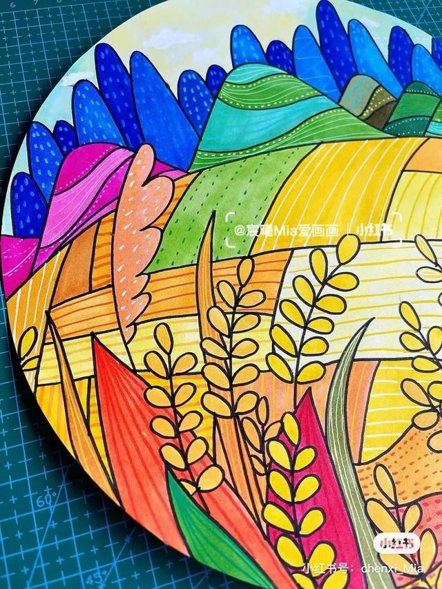 秋天最简单的画，简单秋天的简笔画方法（50张马克笔色彩丰富的秋天主题装饰画）