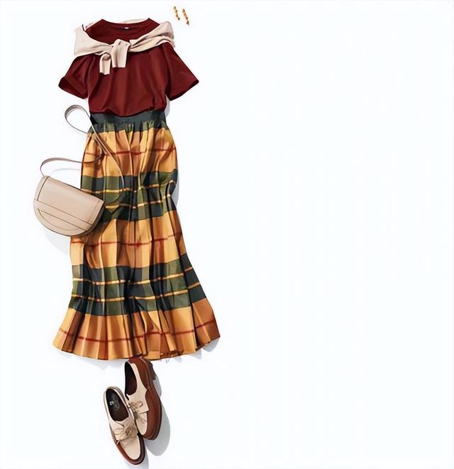 女生裙装穿搭，女生裙装穿搭图（4条半裙、15套穿搭）