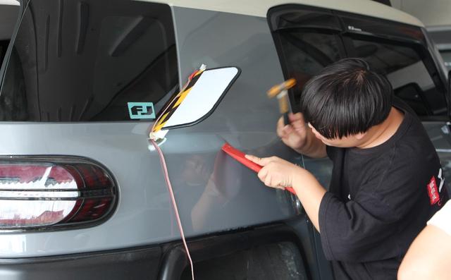 fj酷路泽改装，记丰田FJ 酷路泽小穿越改装（FJ酷路泽汽车凹陷修复）