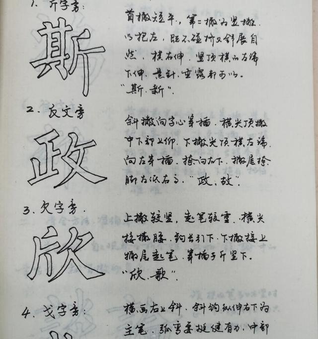 硬笔书法入门教学教案，硬笔书法入门详细优秀教案（40年前硬笔书法老师的手写体教案）