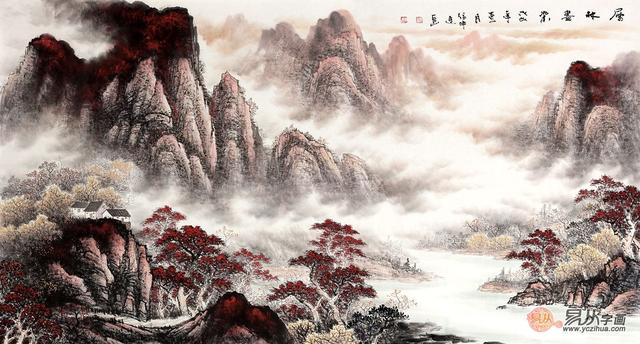 沙发后背挂什么画最吉祥，沙发后背挂什么画最佳（力荐这四款寓意好的山水画）