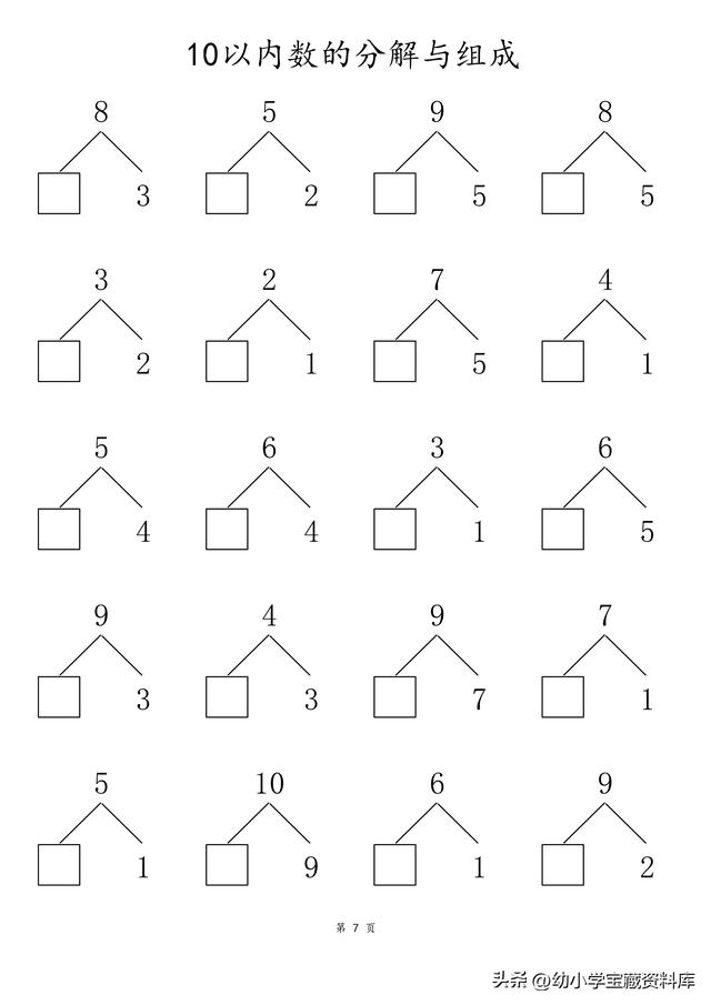 数的分成怎么教，十以内加减法怎么教孩子容易懂（10以内数的分解与组成）