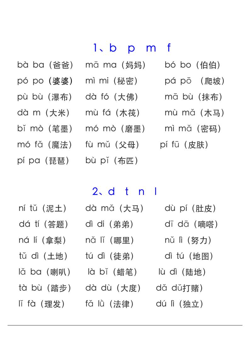 拼音表大全图拼读，幼小衔接语文拼音拼读