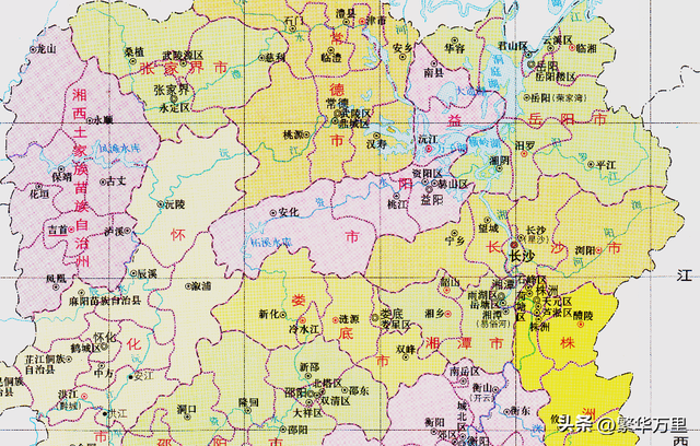 华中六省是哪几个省，华中几个省是哪五省（长沙市的区划调整）