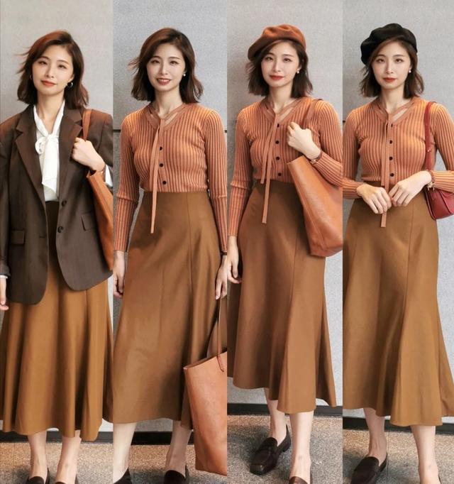 16种冬季女生穿衣搭配半身裙，冬天女生裙子搭配（冬天热门的“半身裙”）