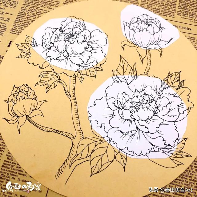 6到8岁的儿童画教程花，教程丨少儿美术课程《牡丹》