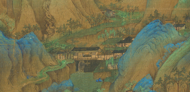 王希孟千里江山图，千里江山图王希孟的传世名作（王希孟《千里江山图》）
