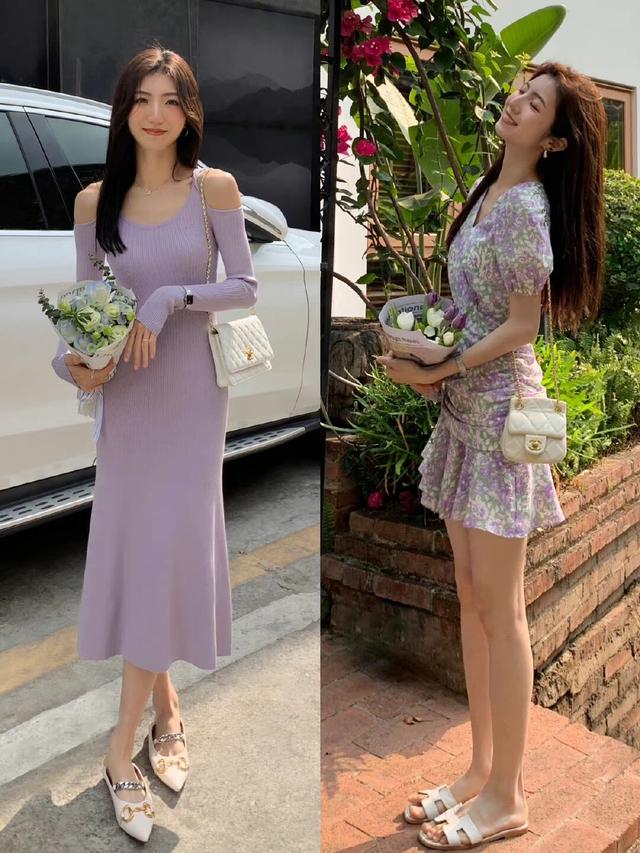 紫色裙子配什么颜色上衣，紫色裙子搭配什么颜色的上衣好看（参考这3种实用搭配公式）