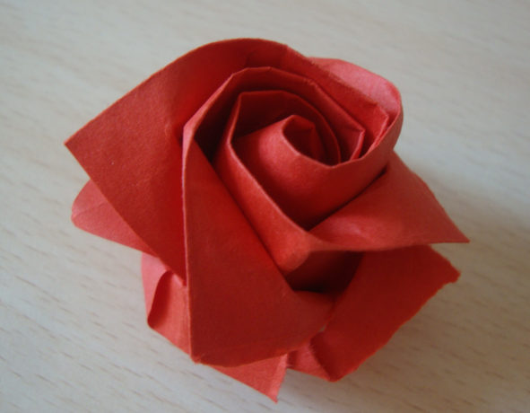 怎么用纸剪花朵，怎么用纸剪花朵视频（玫瑰花的折法）