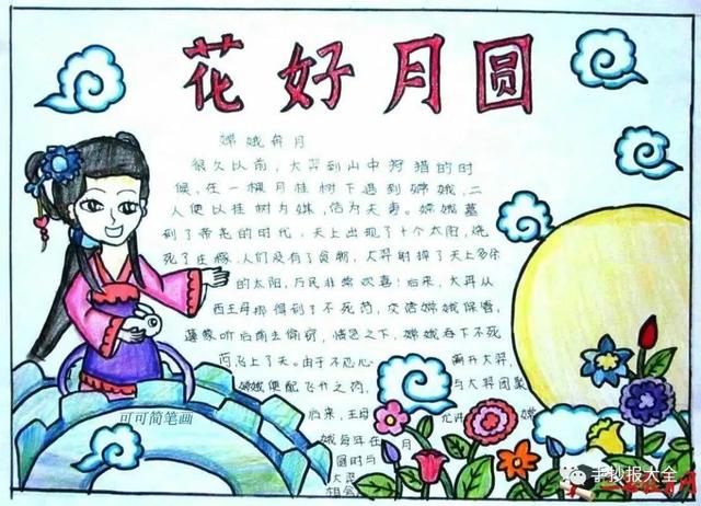 中秋节的画怎么画，中秋节画简单（赶紧收藏给宝贝画作业啦）