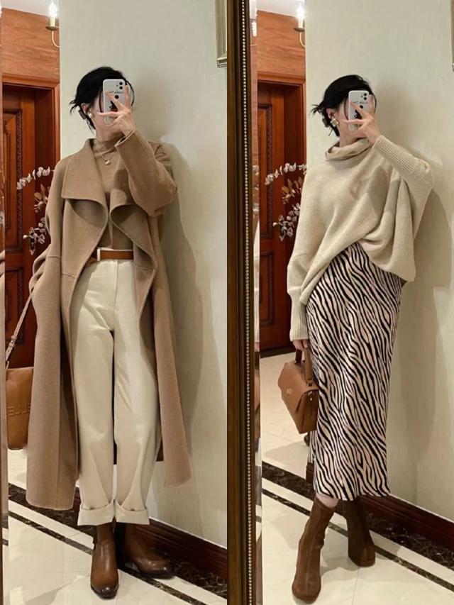 毛呢大衣怎么搭配，中款毛呢大衣怎么搭配（一看就很优雅的呢大衣造型）