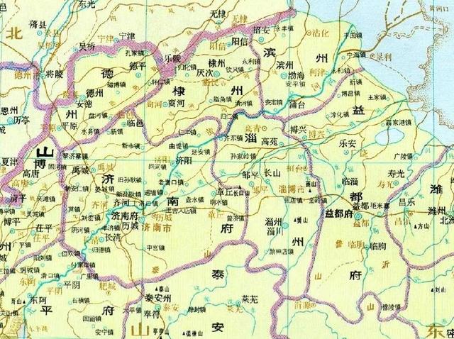 山东地图全图放大，山东地图发展史1960年（金代山东东路、山东西路三府十九州）