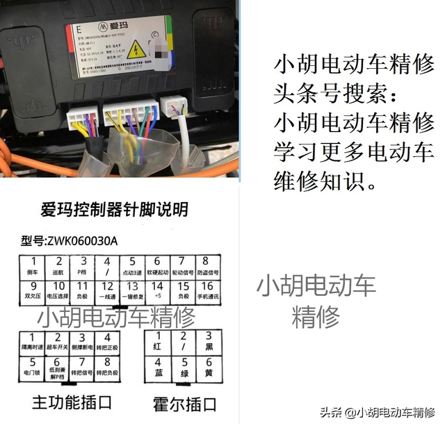 雅迪电动车查型号，雅迪电动车自身有定位（电动车模块控制器针脚图大合集）