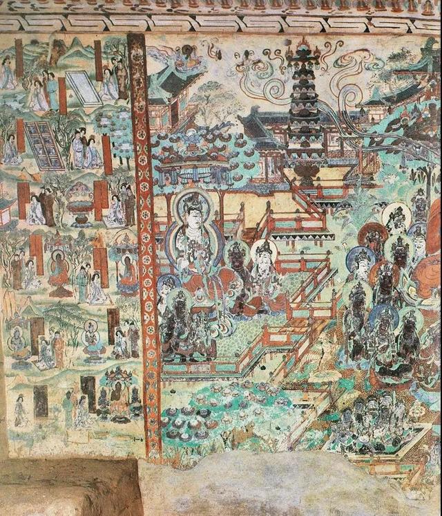 敦煌壁画图片大全，敦煌飞天壁画高清图（敦煌壁画对于中国画坛的影响）