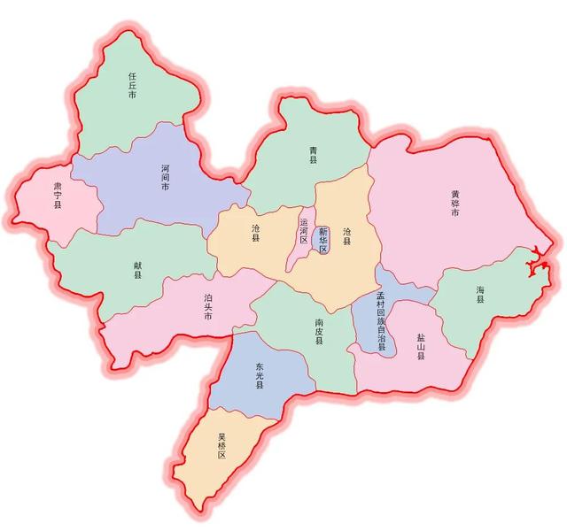 沧州市辖区区划图图片