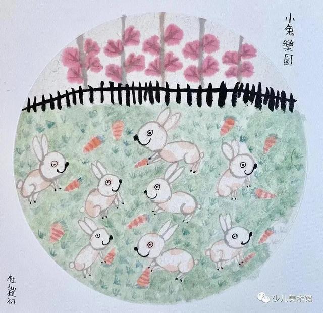 小孩画画简单图片大全，小孩画画简单图片大全步骤图片（50种儿童水墨国画范画分享）